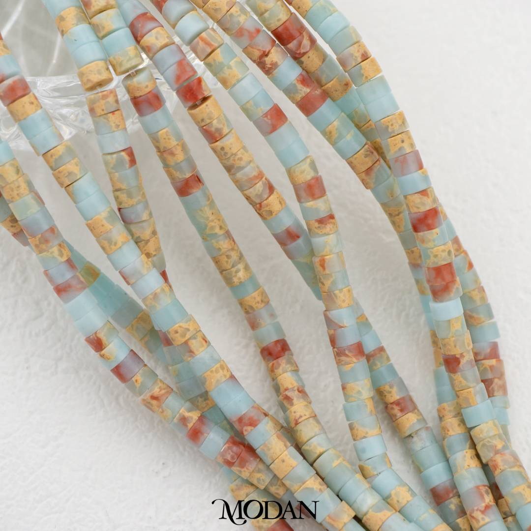 Natural Gemstones 4mm Beads Small Tube DIY Jewelry Accessories Manik Batuan Alam