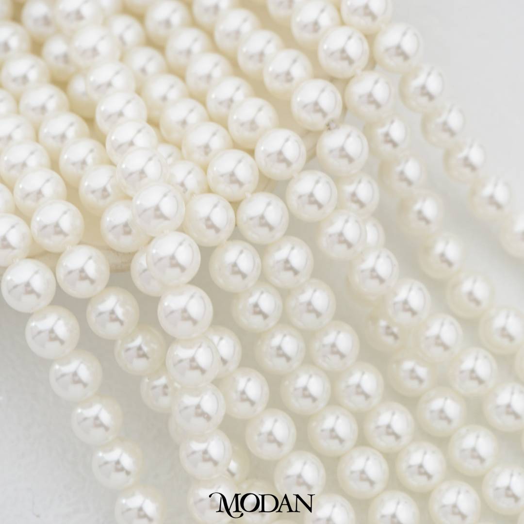 Shell Pearl 7mm Beads For DIY Jewelry Accessories Manik Mutiara White Series Hypoallergenic