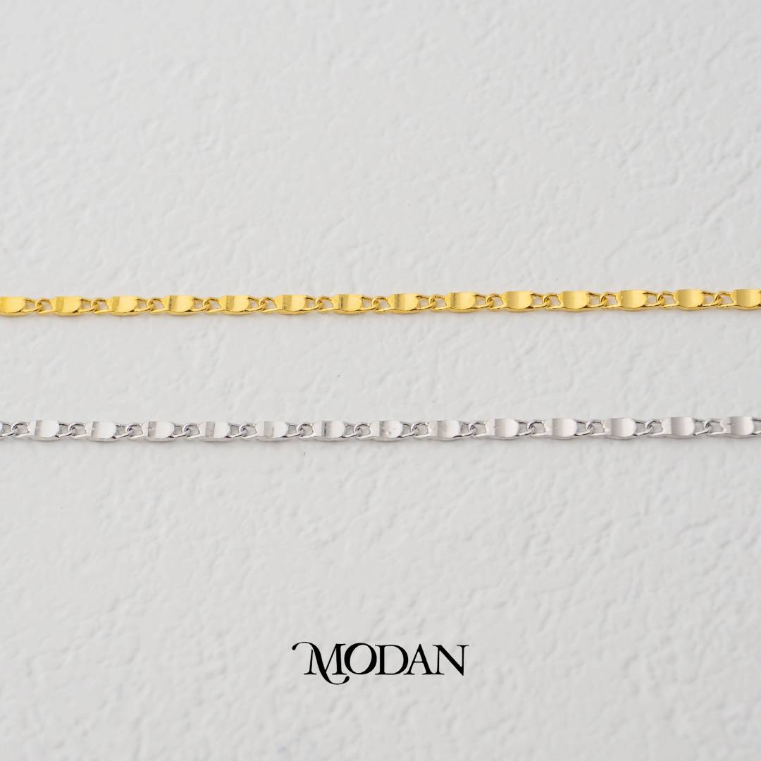Singapore Mariner Link Chain 45cm DIY Rantai Kalung Hypoallergenic Gold Filled