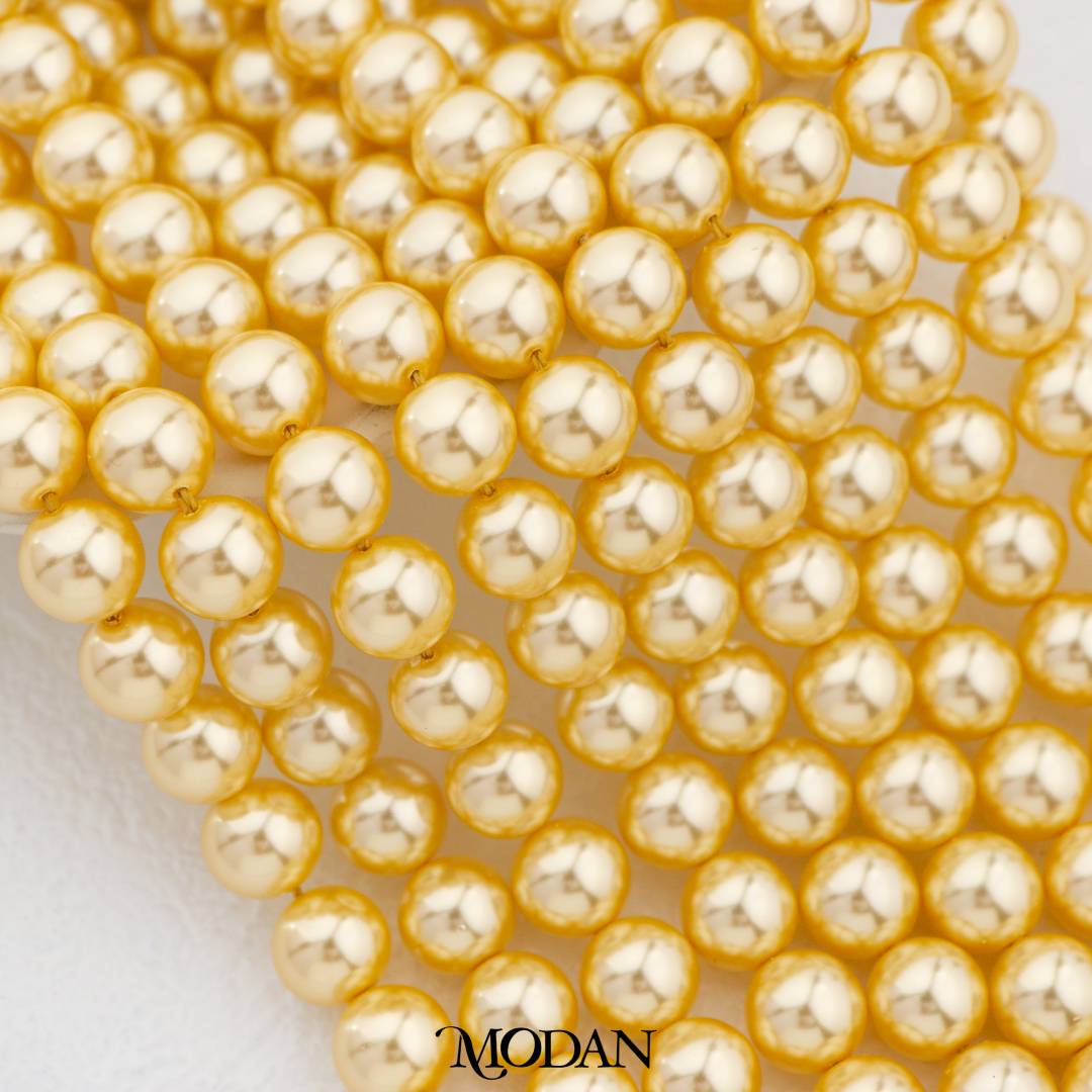 Shell Pearl 8mm Beads For DIY Jewelry Accessories Manik Mutiara White Pink Gold Purple Cream Violet Hypoallergenic