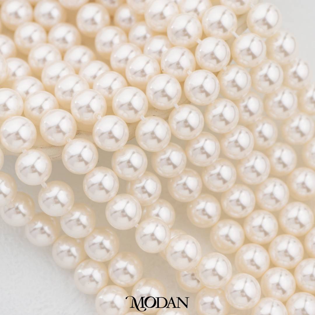 Shell Pearl 8mm Beads For DIY Jewelry Accessories Manik Mutiara White Pink Gold Purple Cream Violet Hypoallergenic