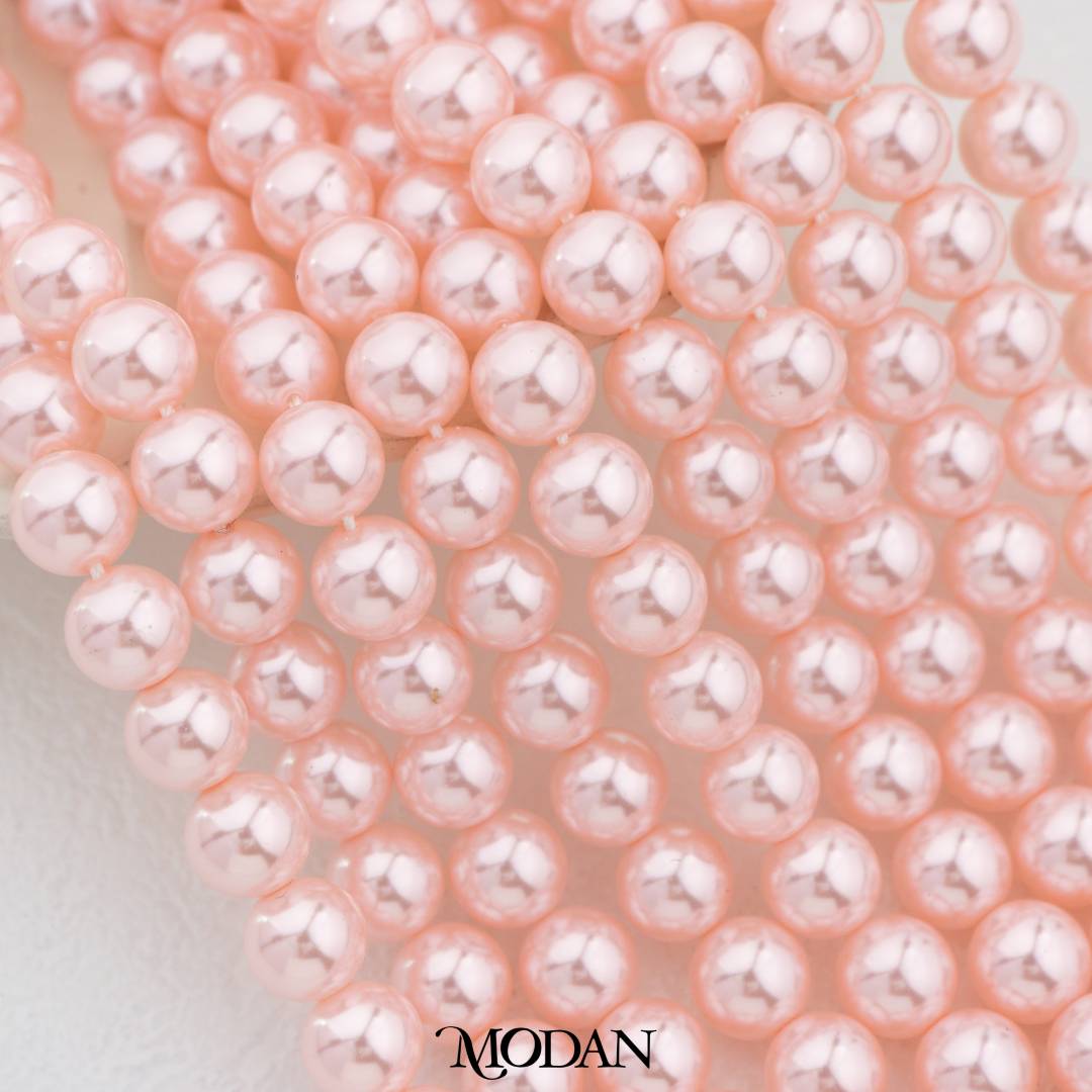 Shell Pearl 8mm Beads For DIY Jewelry Accessories Manik Mutiara White Pink Gold Purple Cream Violet Hypoallergenic