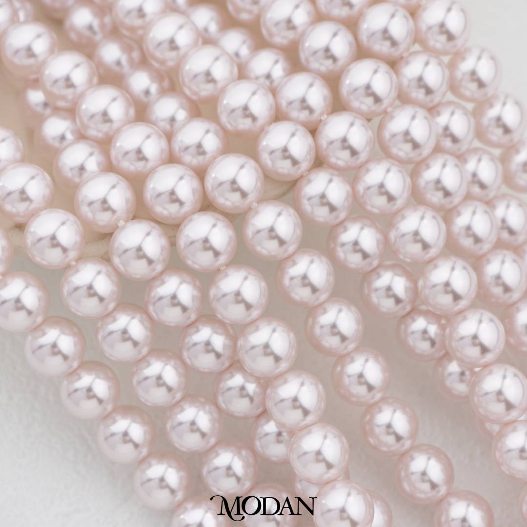Shell Pearl 8mm Beads For DIY Jewelry Accessories Manik Mutiara White Pink Gold Purple Cream Violet Hypoallergenic