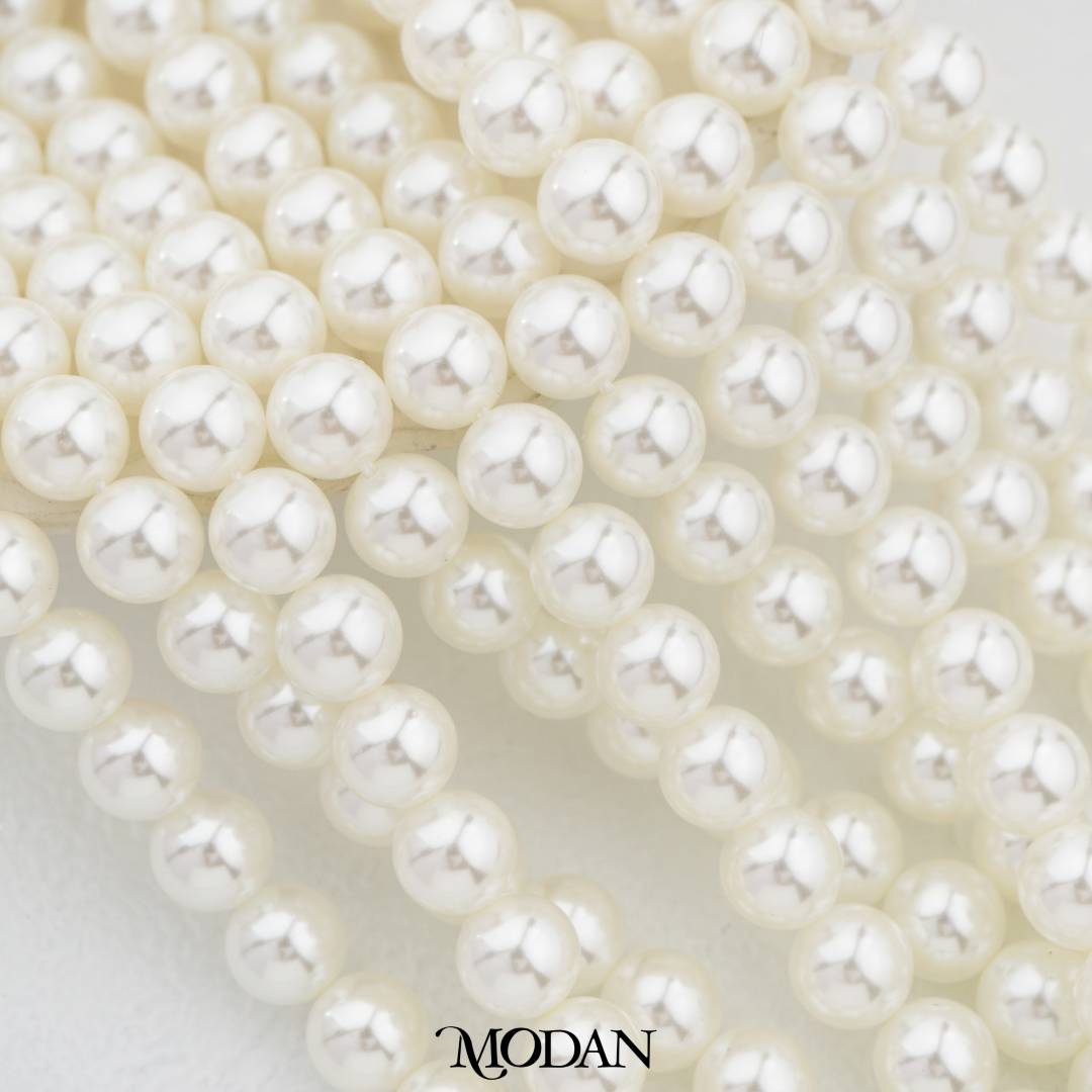 Shell Pearl 8mm Beads For DIY Jewelry Accessories Manik Mutiara White Pink Gold Purple Cream Violet Hypoallergenic
