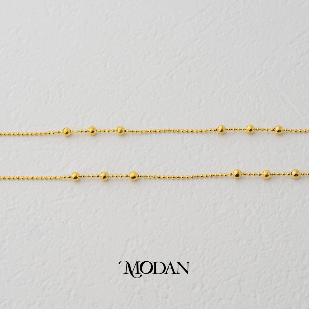 Satellite Bead Cable 45cm DIY Rantai Kalung Hypoallergenic Gold Filled