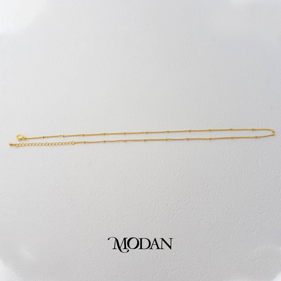 Satellite Bead Curb DIY Rantai Kalung Hypoallergenic Gold Filled