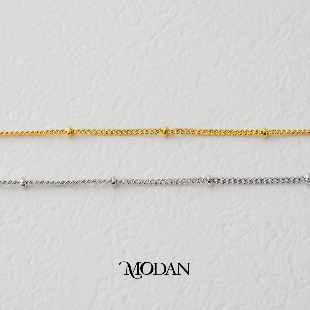 Satellite Bead Curb DIY Rantai Kalung Hypoallergenic Gold Filled