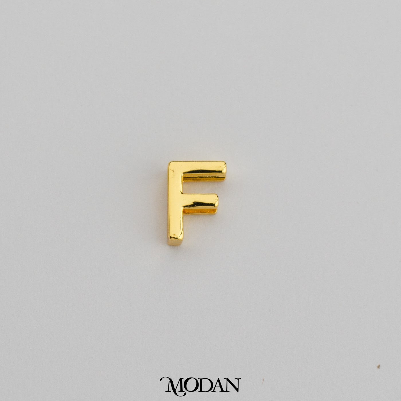 Alphabet Initial Plain A-Z DIY Beads Charm Manik Liontin Huruf Inisial Nama Hypoallergenic Gold Filled