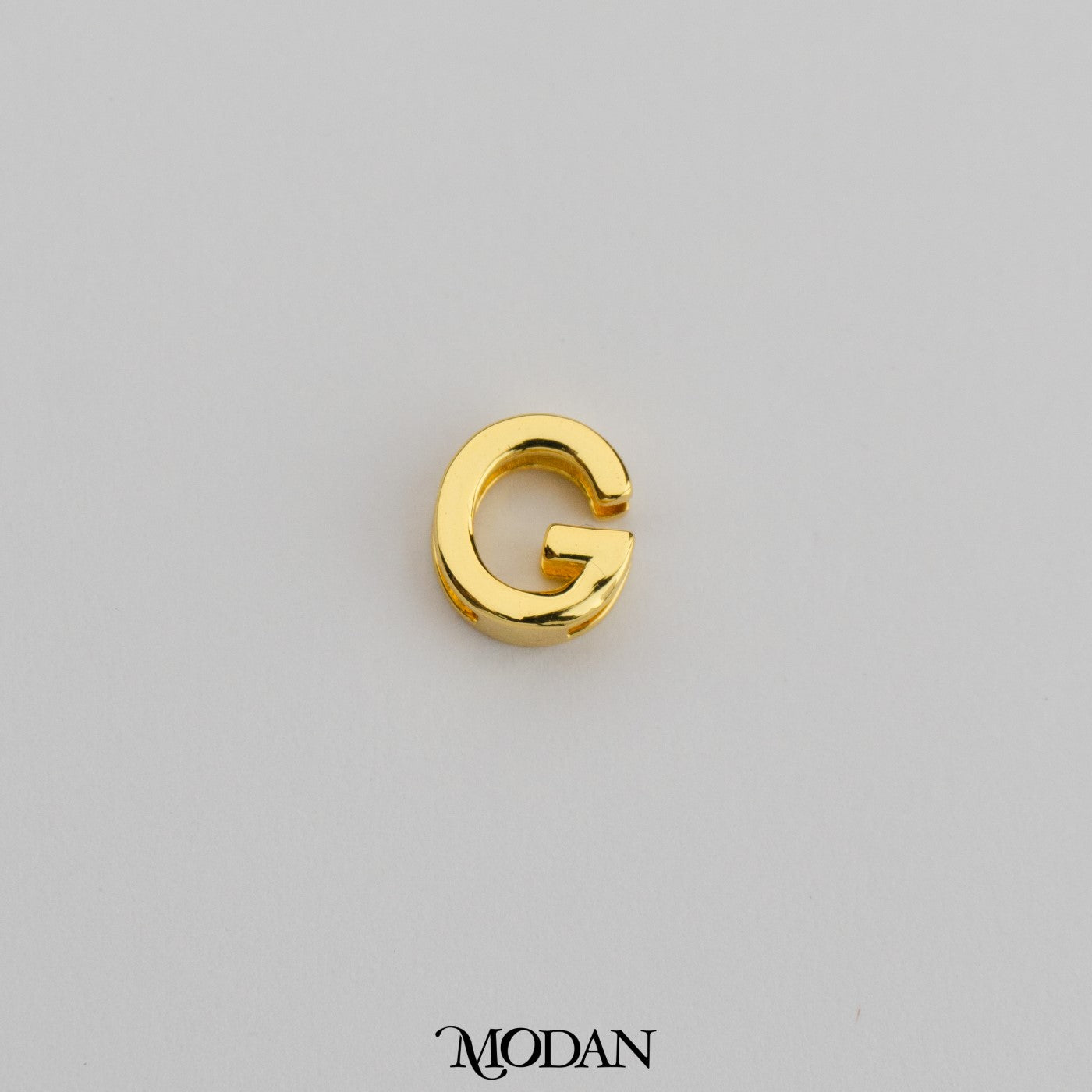 Alphabet Initial Plain A-Z DIY Beads Charm Manik Liontin Huruf Inisial Nama Hypoallergenic Gold Filled