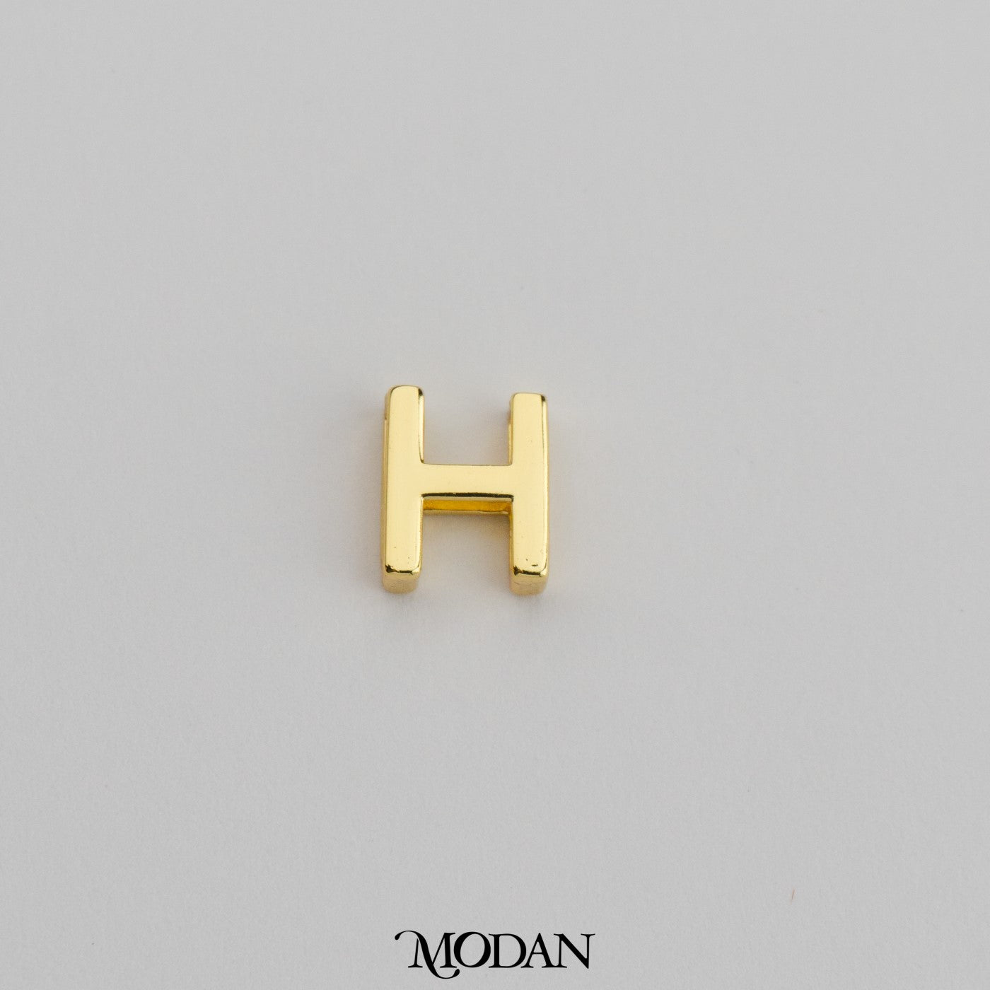 Alphabet Initial Plain A-Z DIY Beads Charm Manik Liontin Huruf Inisial Nama Hypoallergenic Gold Filled