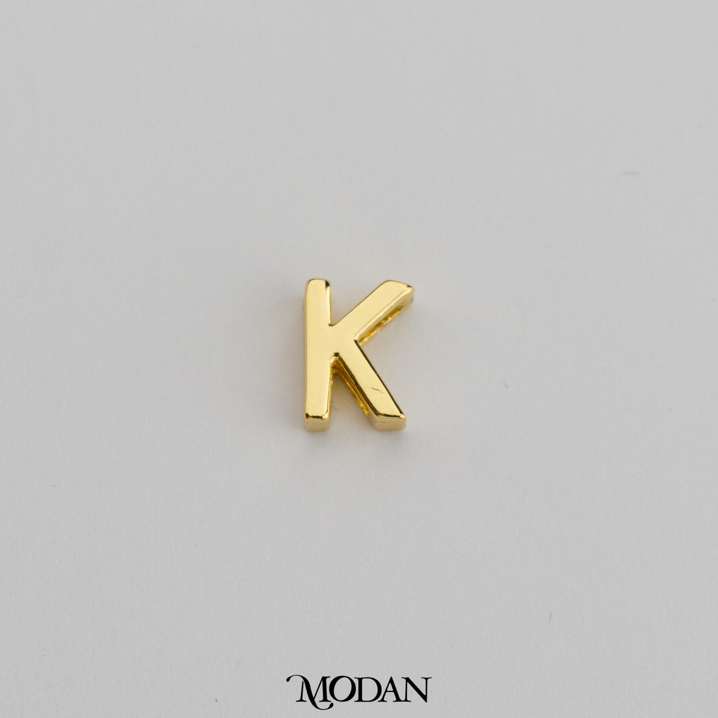 Alphabet Initial Plain A-Z DIY Beads Charm Manik Liontin Huruf Inisial Nama Hypoallergenic Gold Filled
