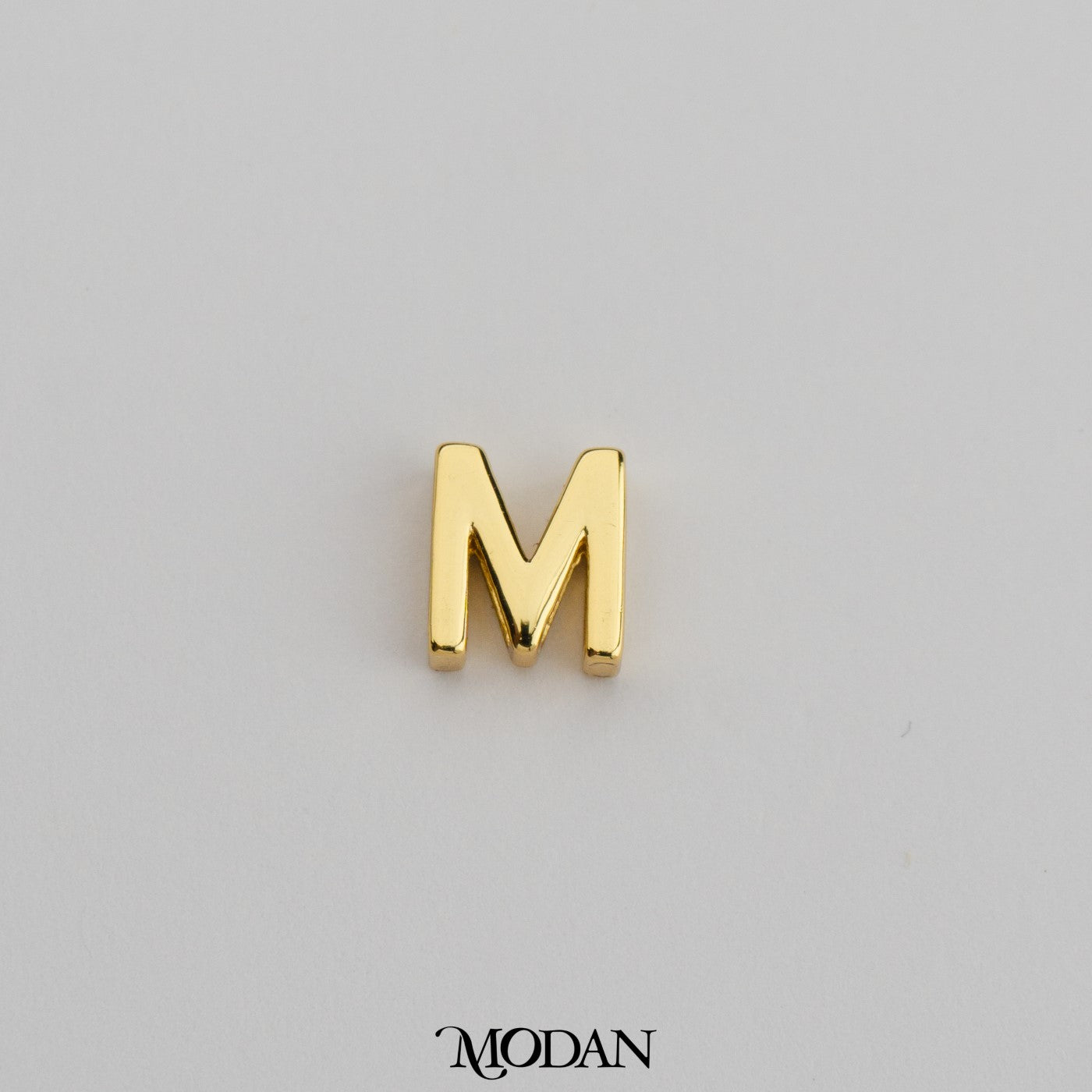 Alphabet Initial Plain A-Z DIY Beads Charm Manik Liontin Huruf Inisial Nama Hypoallergenic Gold Filled