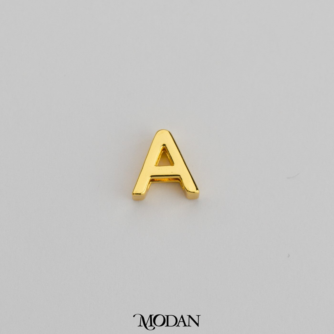 Alphabet Initial Plain A-Z DIY Beads Charm Manik Liontin Huruf Inisial Nama Hypoallergenic Gold Filled