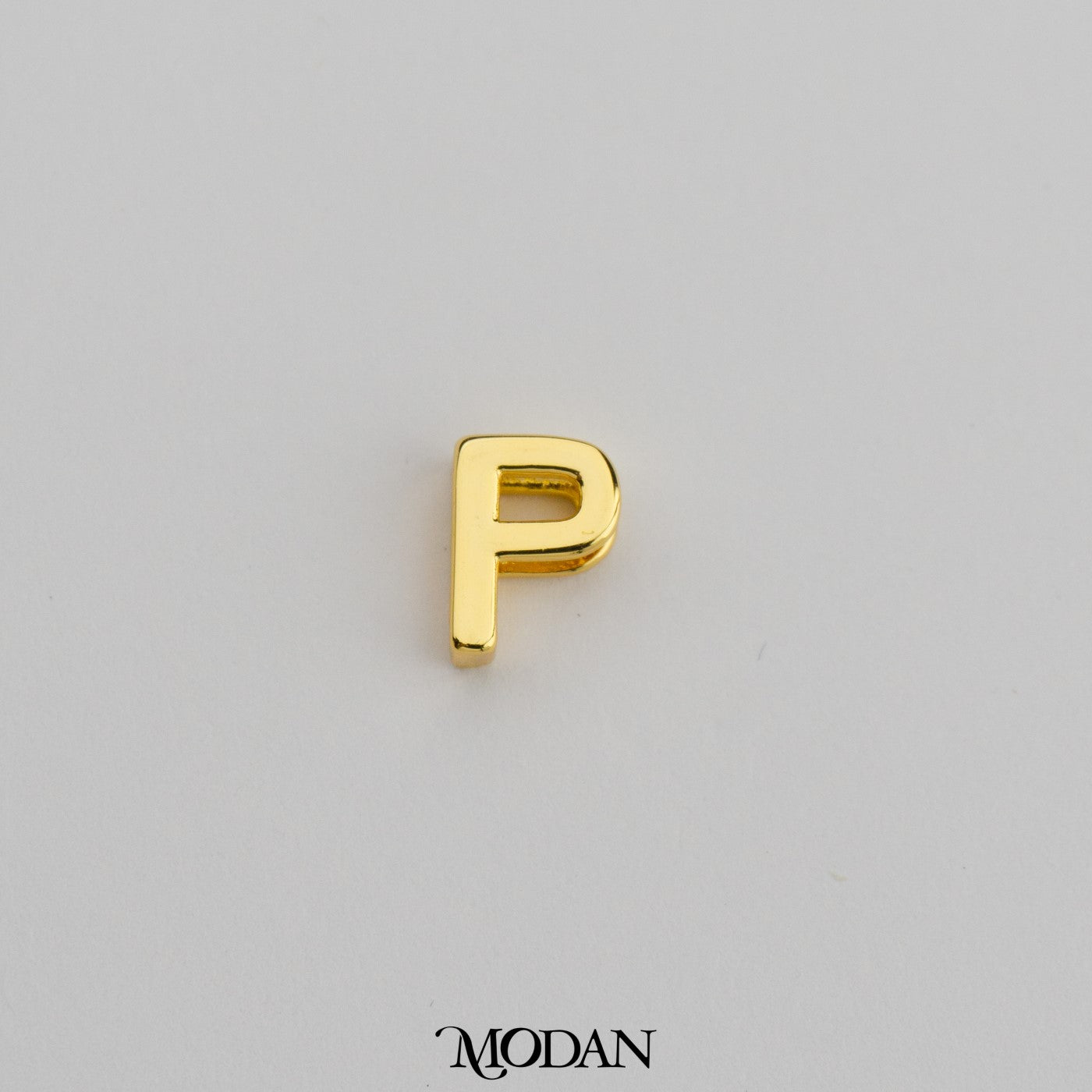 Alphabet Initial Plain A-Z DIY Beads Charm Manik Liontin Huruf Inisial Nama Hypoallergenic Gold Filled