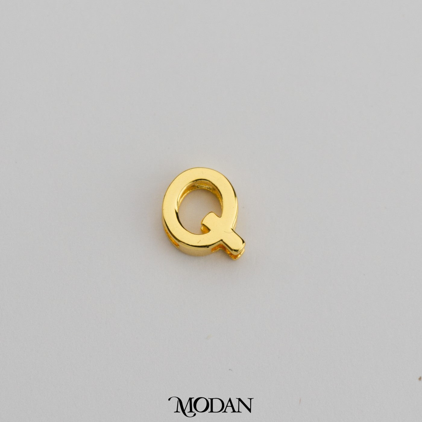 Alphabet Initial Plain A-Z DIY Beads Charm Manik Liontin Huruf Inisial Nama Hypoallergenic Gold Filled