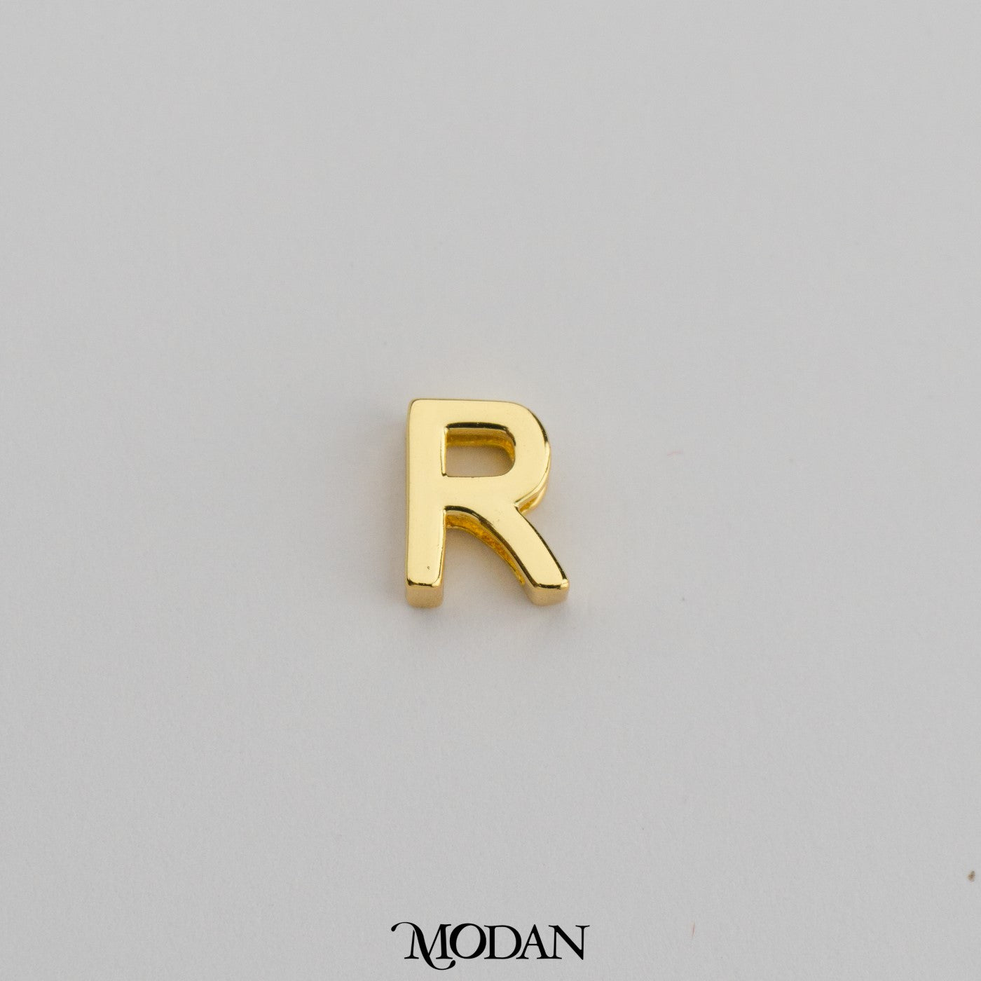 Alphabet Initial Plain A-Z DIY Beads Charm Manik Liontin Huruf Inisial Nama Hypoallergenic Gold Filled