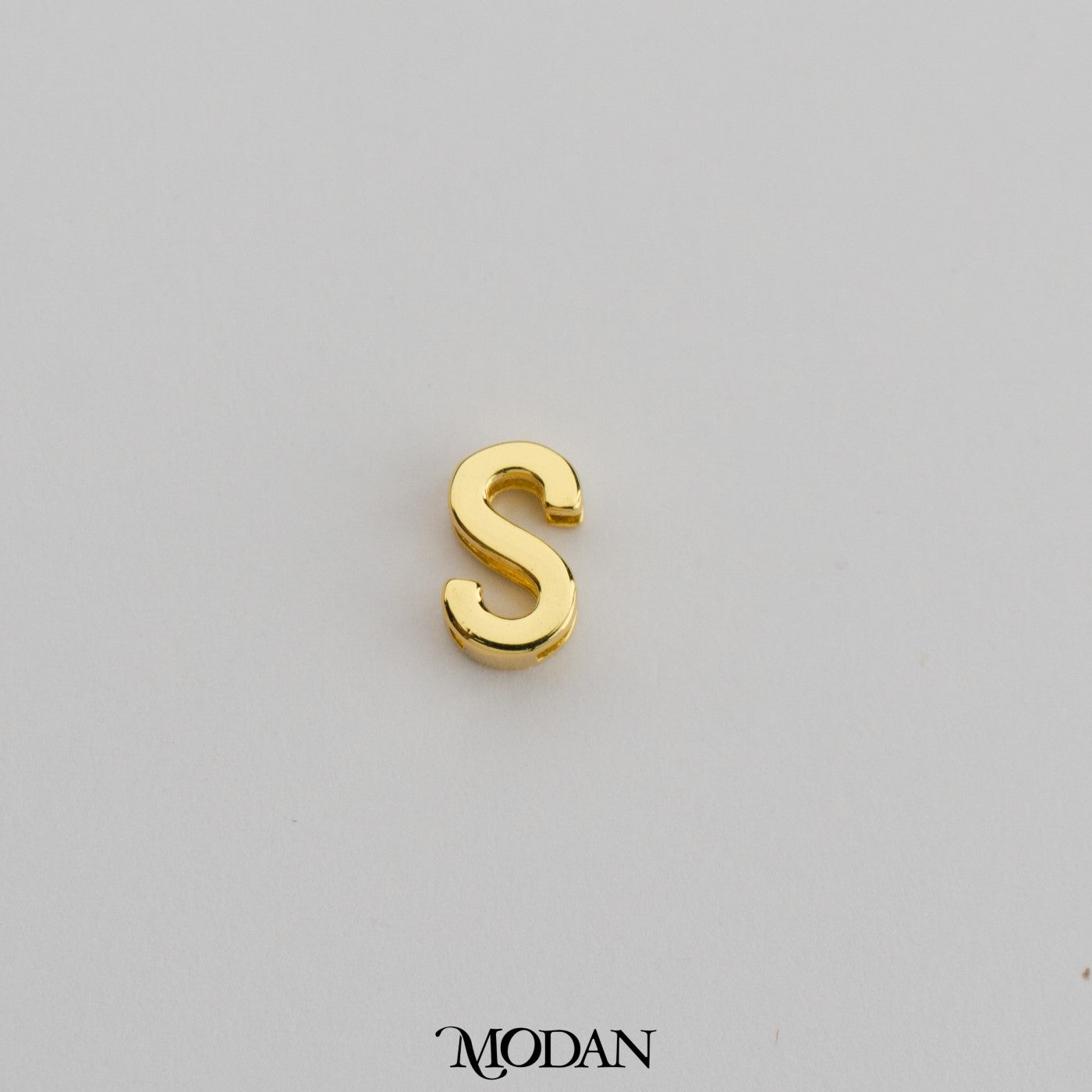 Alphabet Initial Plain A-Z DIY Beads Charm Manik Liontin Huruf Inisial Nama Hypoallergenic Gold Filled