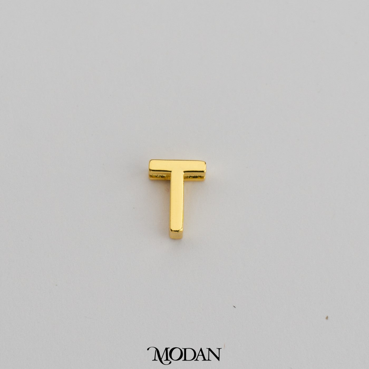Alphabet Initial Plain A-Z DIY Beads Charm Manik Liontin Huruf Inisial Nama Hypoallergenic Gold Filled
