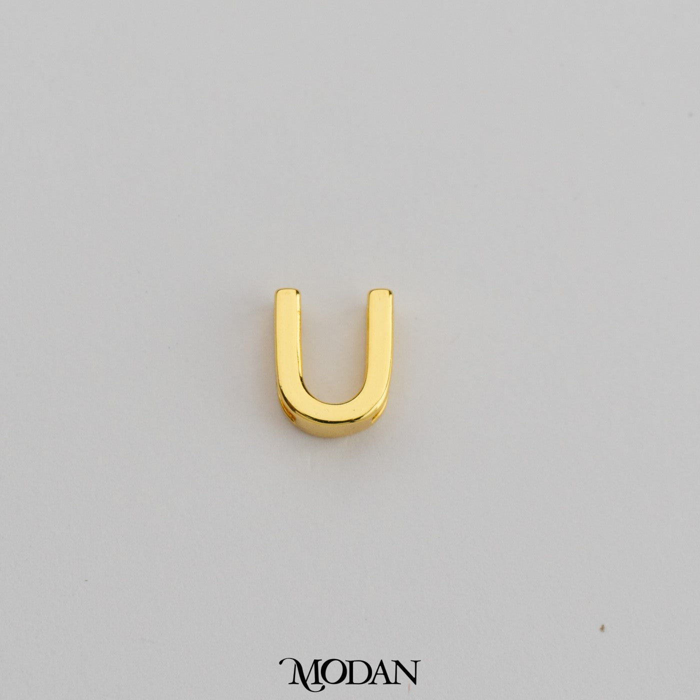 Alphabet Initial Plain A-Z DIY Beads Charm Manik Liontin Huruf Inisial Nama Hypoallergenic Gold Filled