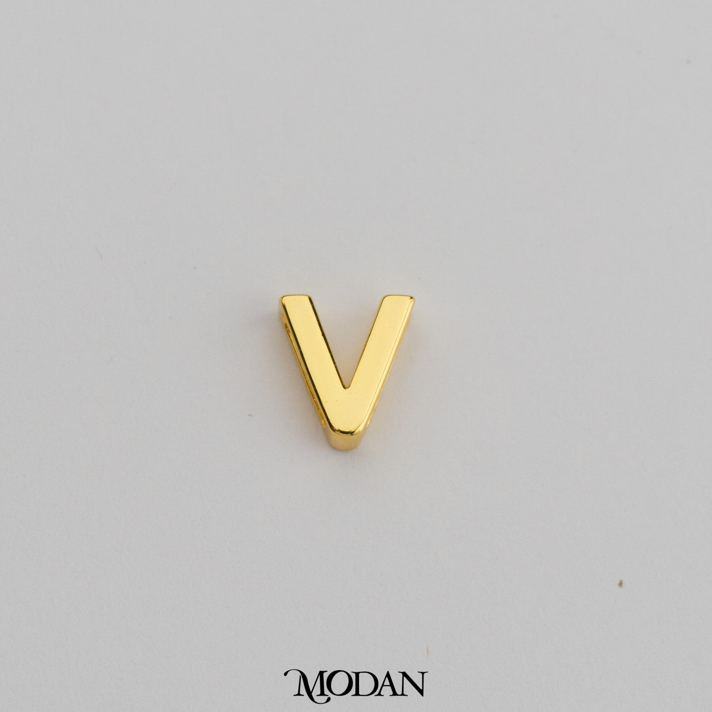 Alphabet Initial Plain A-Z DIY Beads Charm Manik Liontin Huruf Inisial Nama Hypoallergenic Gold Filled