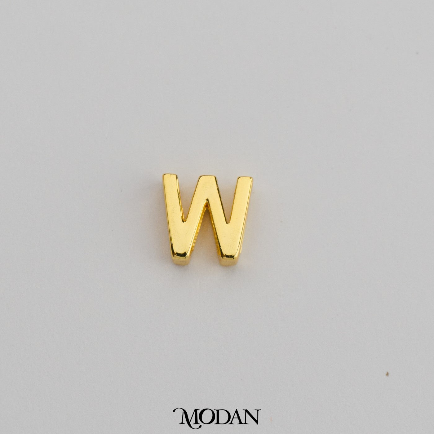 Alphabet Initial Plain A-Z DIY Beads Charm Manik Liontin Huruf Inisial Nama Hypoallergenic Gold Filled