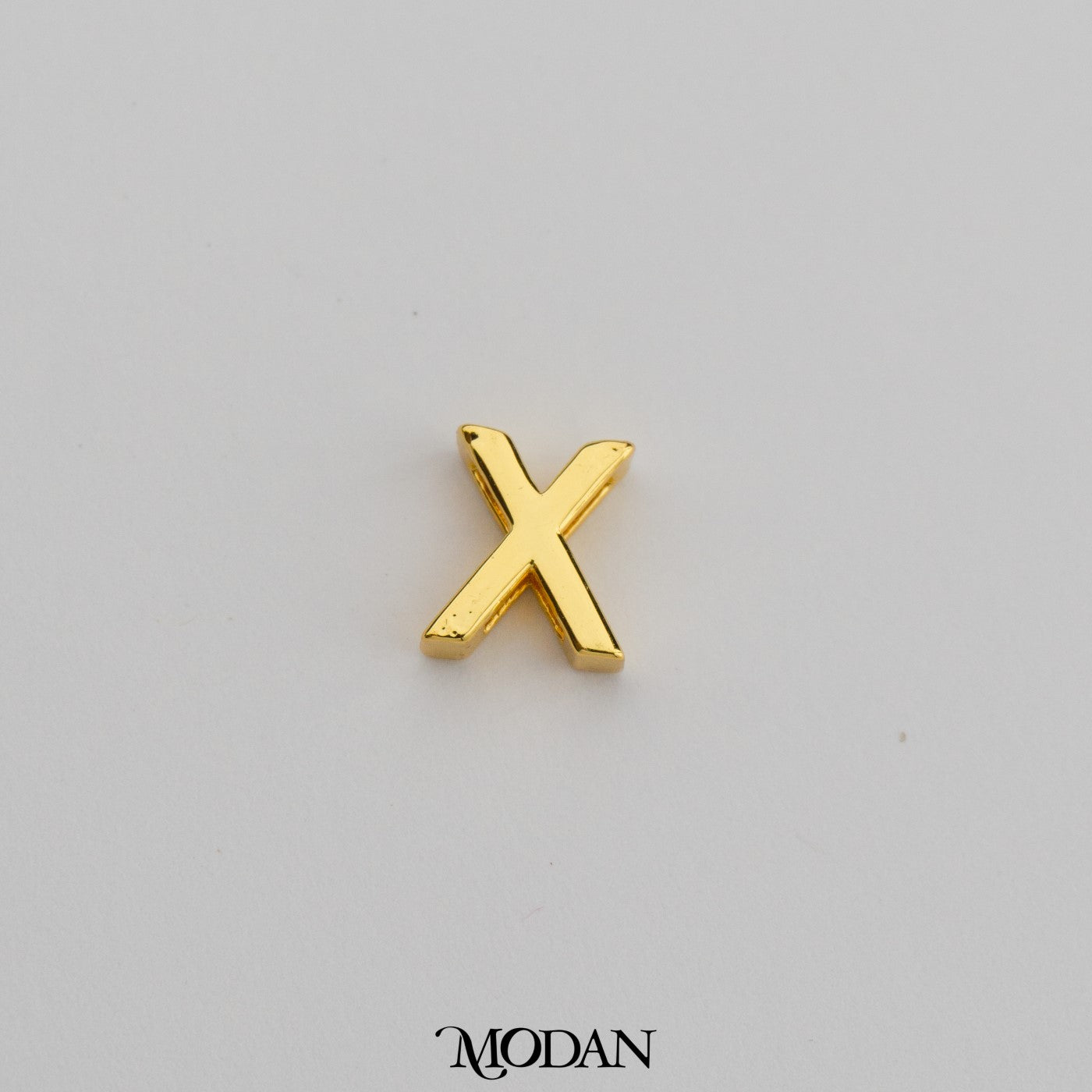 Alphabet Initial Plain A-Z DIY Beads Charm Manik Liontin Huruf Inisial Nama Hypoallergenic Gold Filled