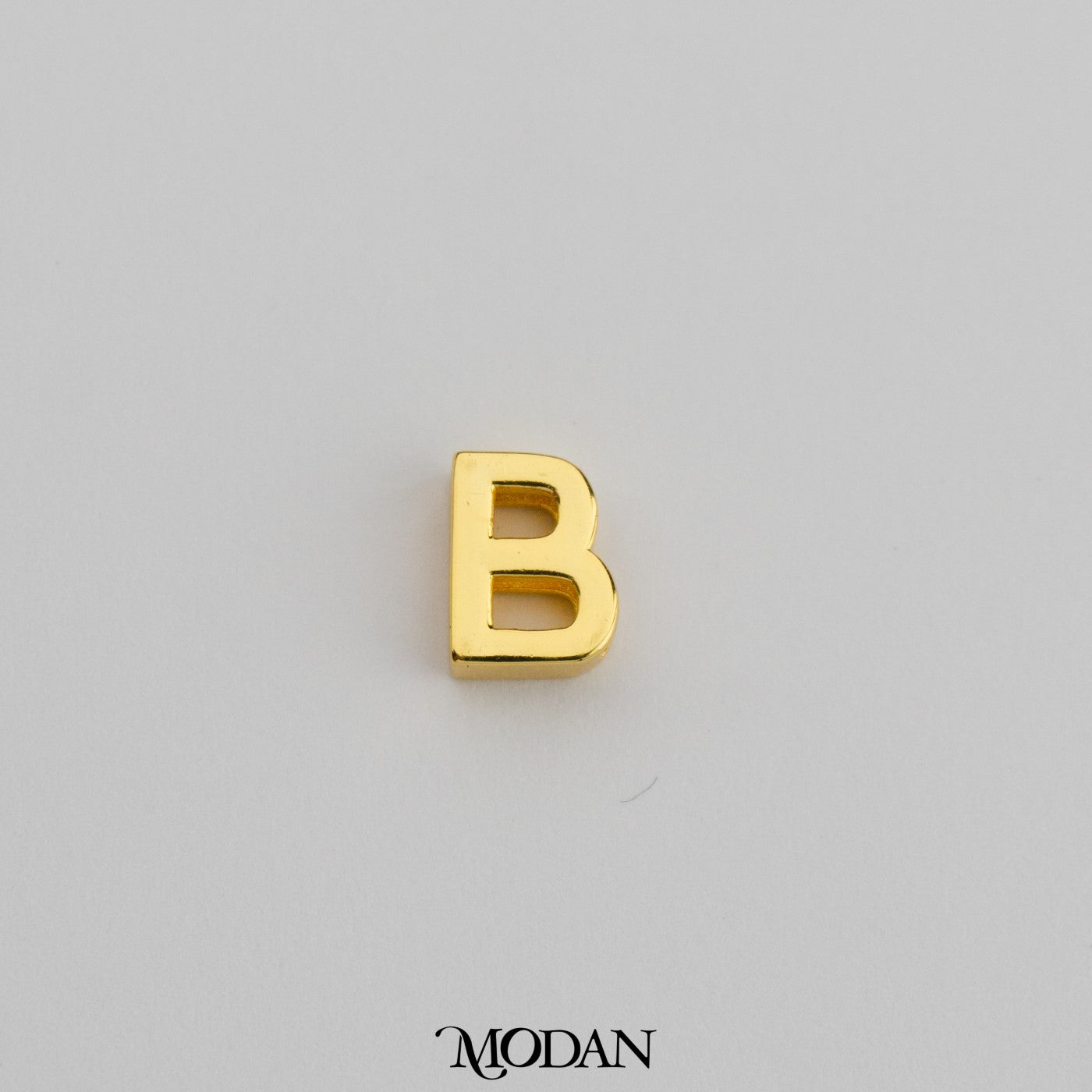Alphabet Initial Plain A-Z DIY Beads Charm Manik Liontin Huruf Inisial Nama Hypoallergenic Gold Filled