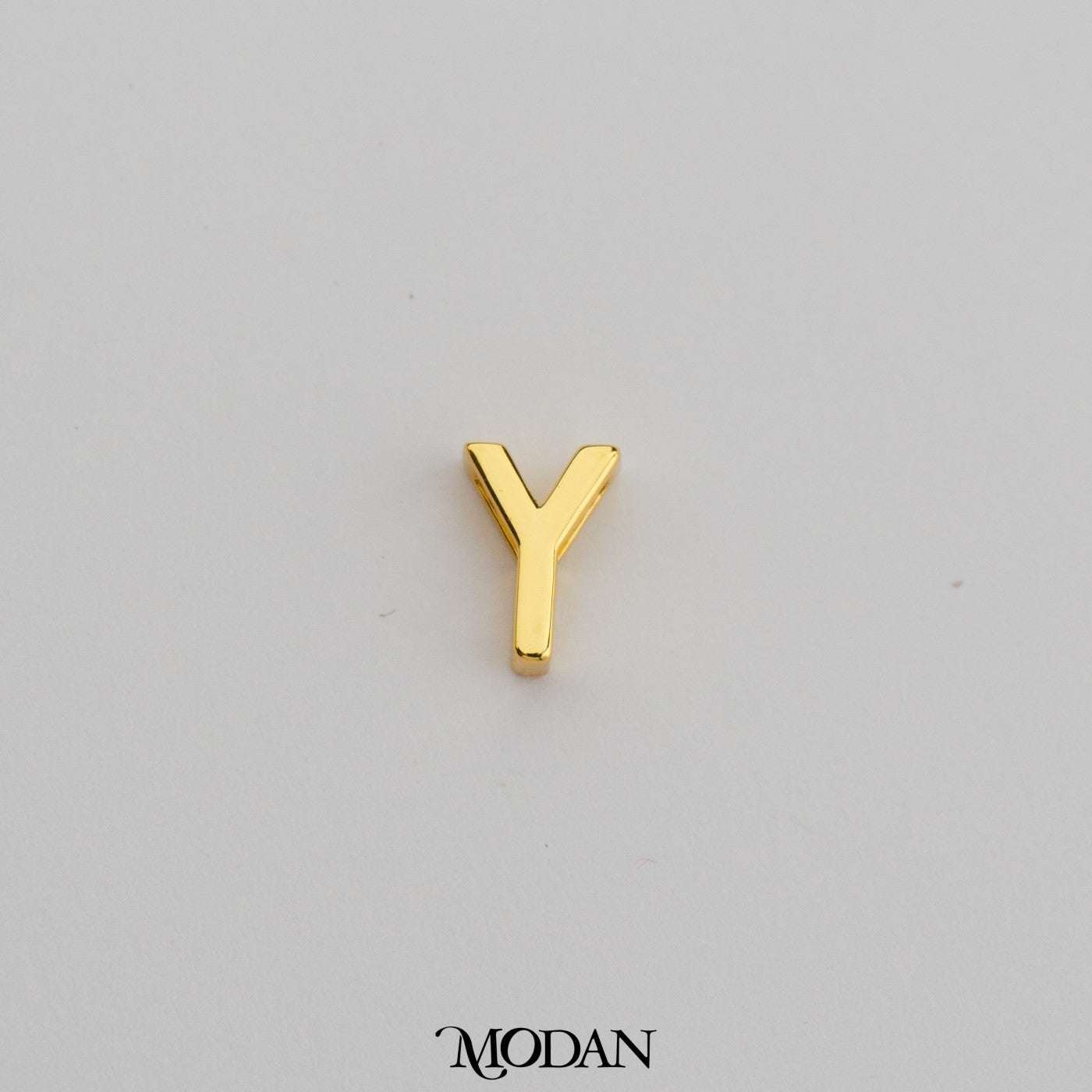 Alphabet Initial Plain A-Z DIY Beads Charm Manik Liontin Huruf Inisial Nama Hypoallergenic Gold Filled