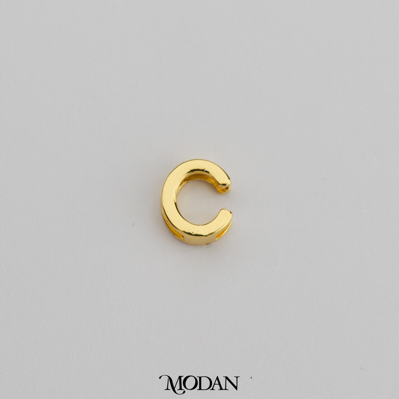 Alphabet Initial Plain A-Z DIY Beads Charm Manik Liontin Huruf Inisial Nama Hypoallergenic Gold Filled