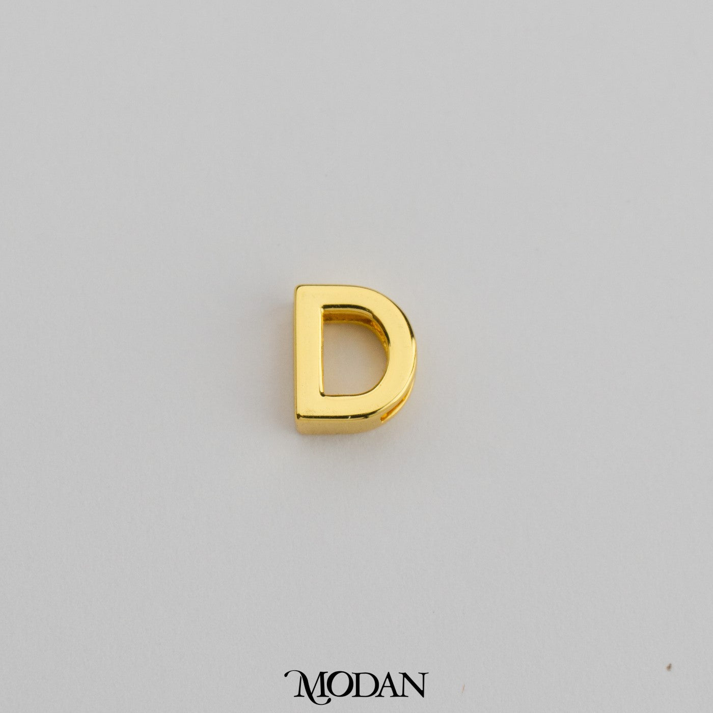 Alphabet Initial Plain A-Z DIY Beads Charm Manik Liontin Huruf Inisial Nama Hypoallergenic Gold Filled