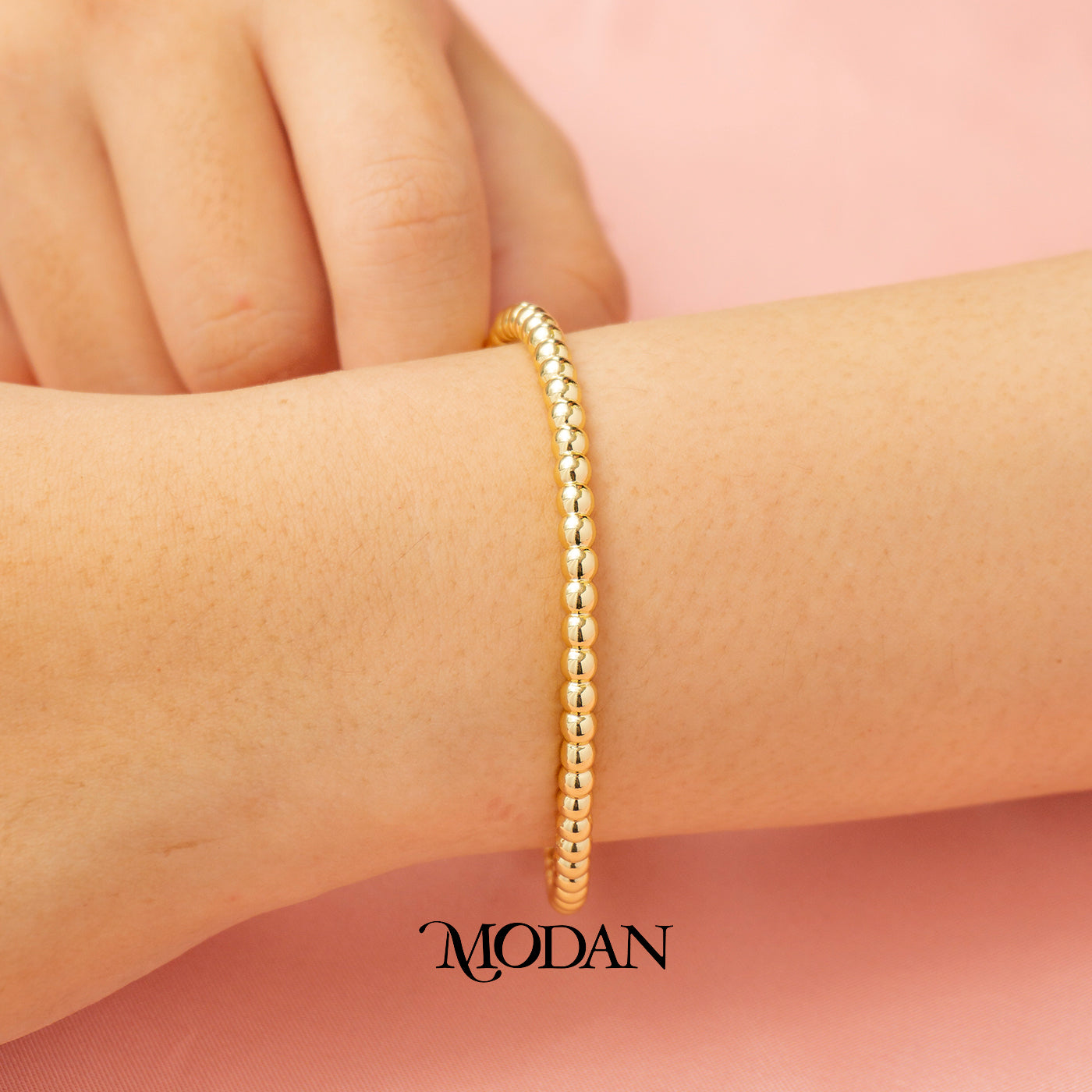 (6.5cm) Micro Paved Nail Chain Cuff Bracelet Gelang Kaku Bentuk Paku Hypoallergenic Gold Filled