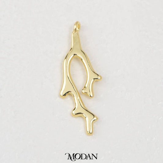Ocean Irregular Coral Reef DIY Pendant Liontin Terumbu Karang Laut Hypoallergenic Gold Filled