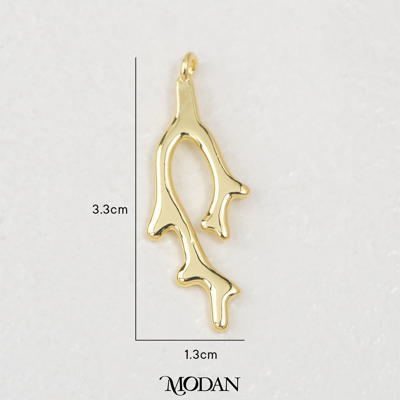 Ocean Irregular Coral Reef DIY Pendant Liontin Terumbu Karang Laut Hypoallergenic Gold Filled