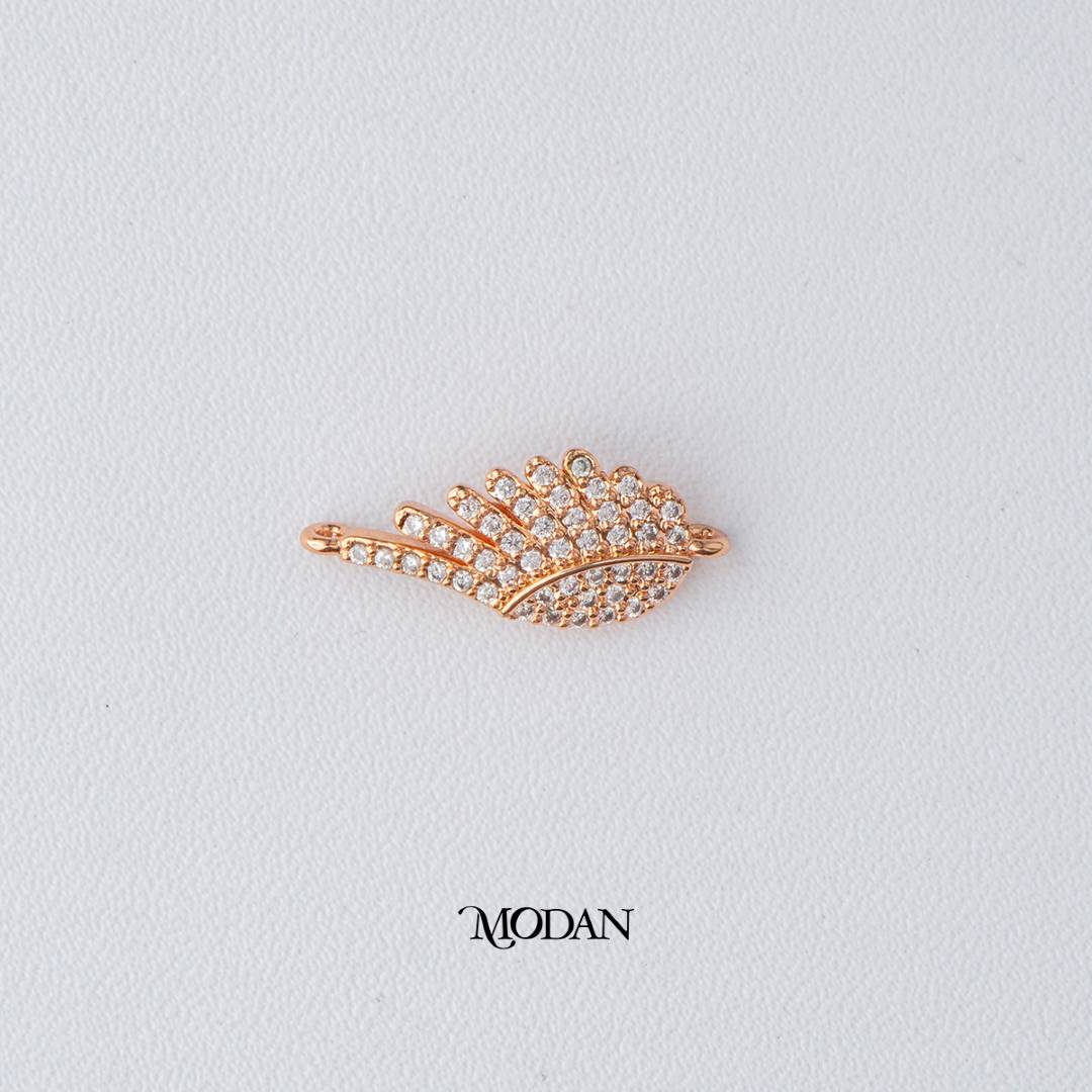 Rosegold Angel Wings DIY Connector Liontin Konektor Sayap Hypoallergenic Gold Filled