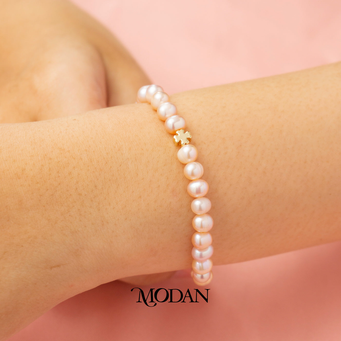 (17.5cm) Ocean Pink Baroque Freshwater Pearl Toggle Bracelet Gelang Mutiara Hypoallergenic Gold Filled