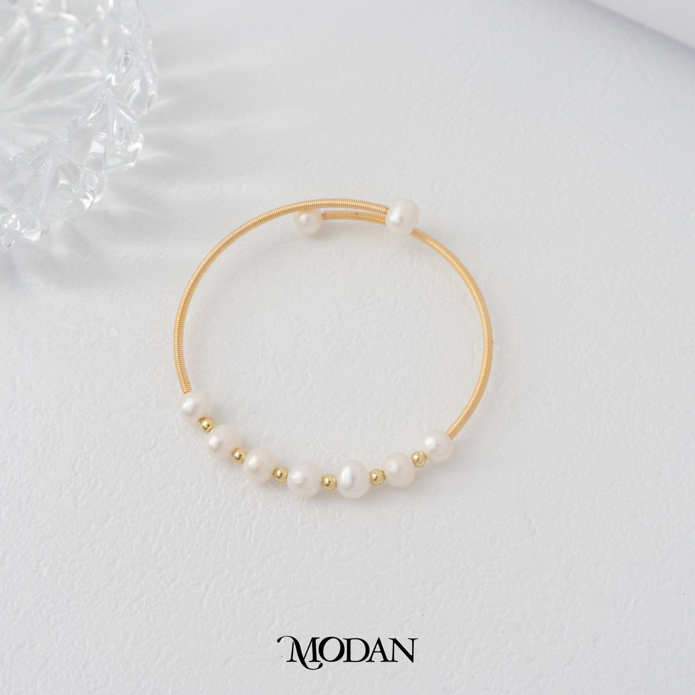 Elegant White Pink Bridal Shell Pearl Layer Cuff Bracelet Gelang Mutiara Hypoallergenic Gold Filled