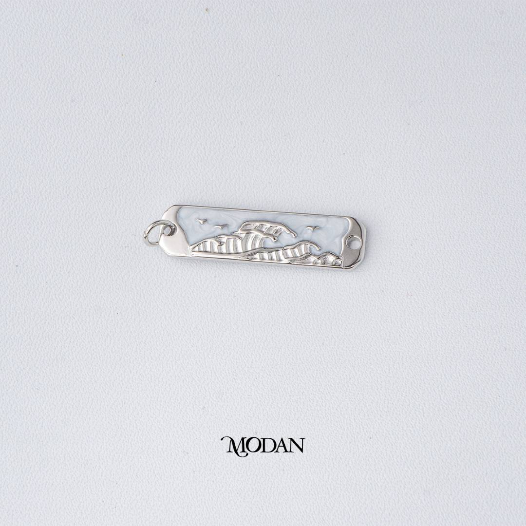Pink White Mother of Pearl Tag Bar Ocean DIY Connector Liontin Konektor Lautan Hypoallergenic Gold Filled