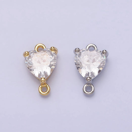 Mini Heart DIY Connector Liontin Berlian Hati Hypoallergenic Gold Filled