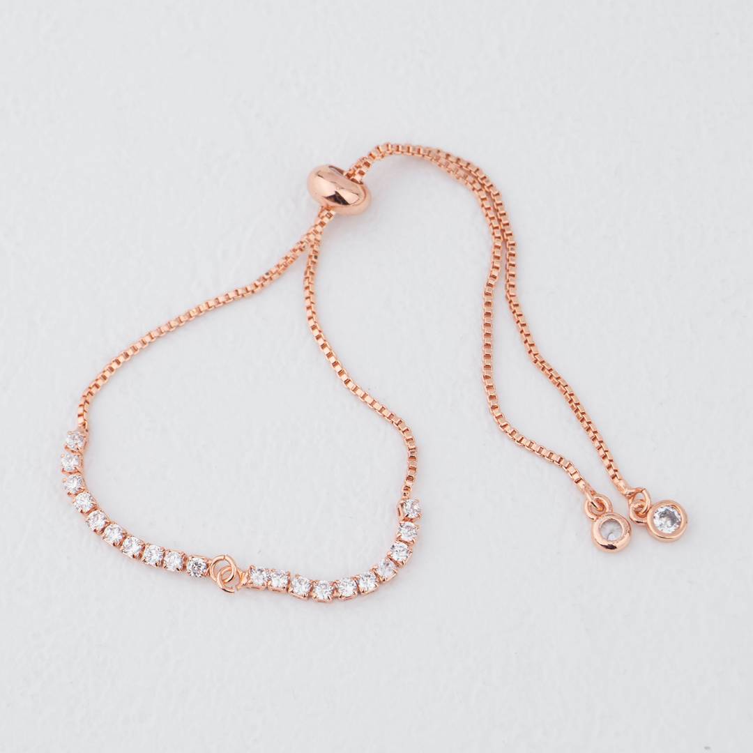 Unfinished Tennis Adjustable Bracelet DIY Gelang Adjustable Hypoallergenic Gold Filled