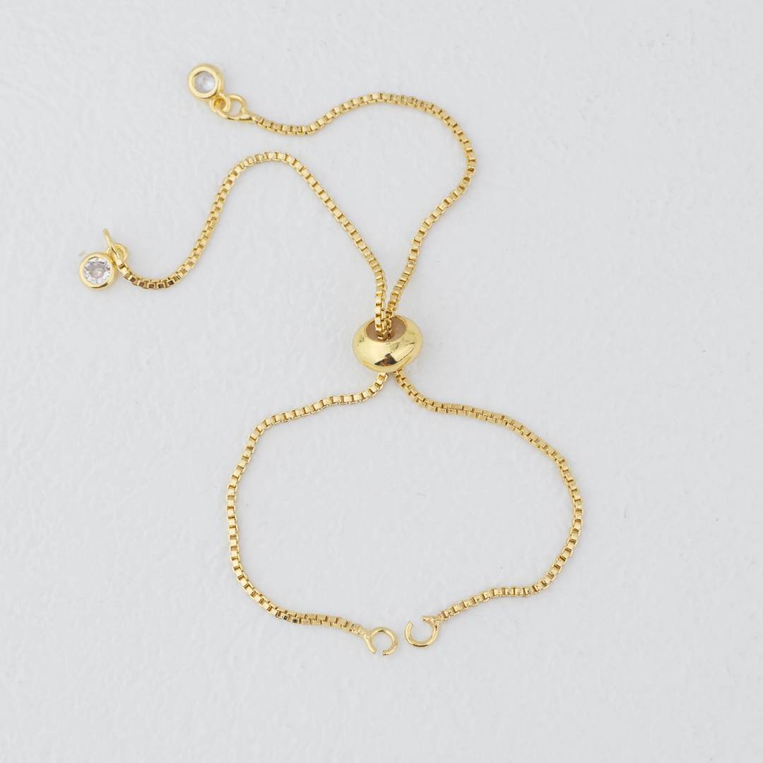 Unfinished Plain Adjustable Bracelet DIY Gelang Adjustable Hypoallergenic Gold Filled