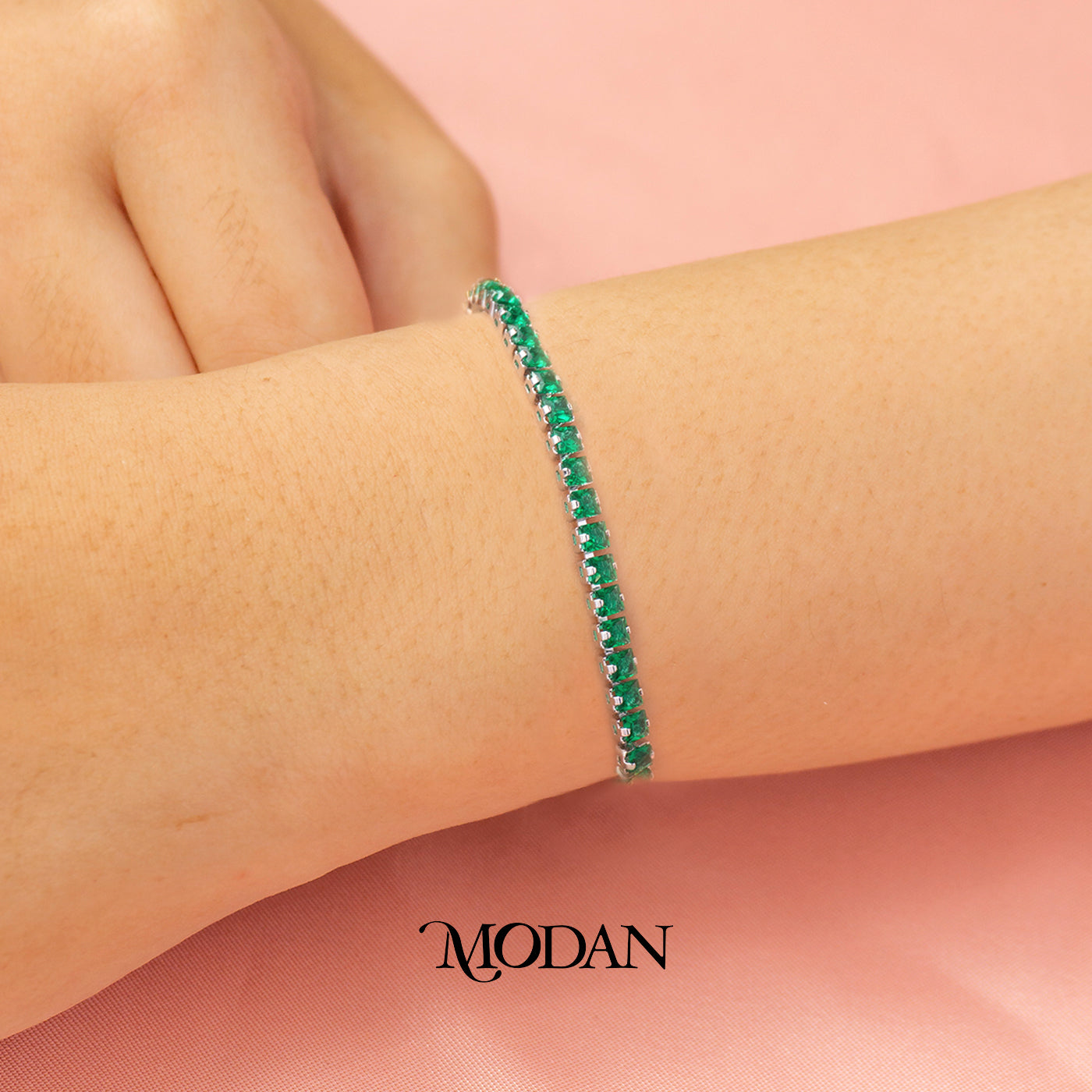 (16.5cm)(3mm) Colorful Cocktail Party Tennis Bracelet Gelang Pesta Hypoallergenic Gold Filled