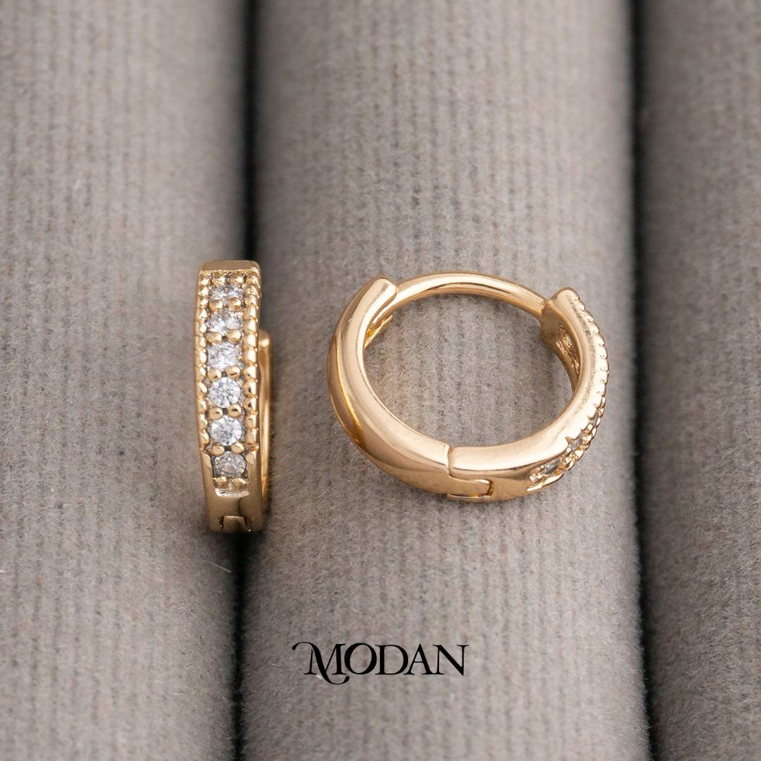 10mm Colorful Mini Hoops Huggies Hoop Earrings Anting Simple Warna Warni Hypoallergenic Gold Filled