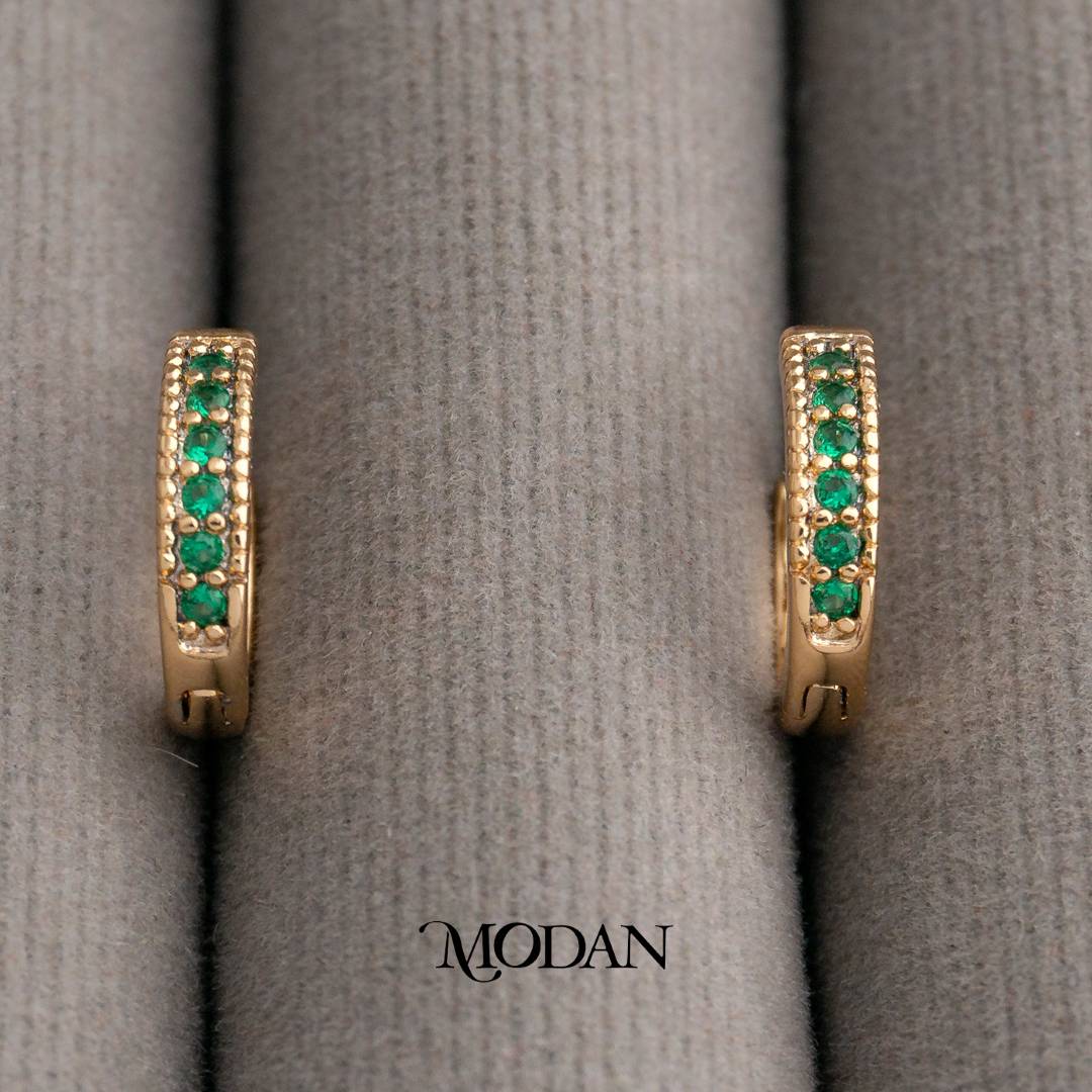 10mm Colorful Mini Hoops Huggies Hoop Earrings Anting Simple Warna Warni Hypoallergenic Gold Filled
