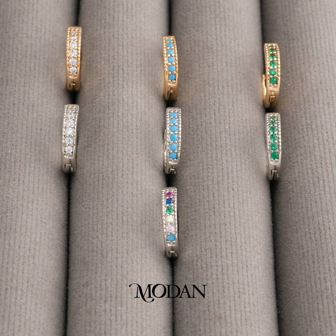10mm Colorful Mini Hoops Huggies Hoop Earrings Anting Simple Warna Warni Hypoallergenic Gold Filled