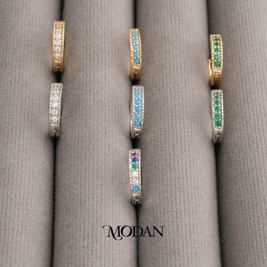 10mm Colorful Mini Hoops Huggies Hoop Earrings Anting Simple Warna Warni Hypoallergenic Gold Filled