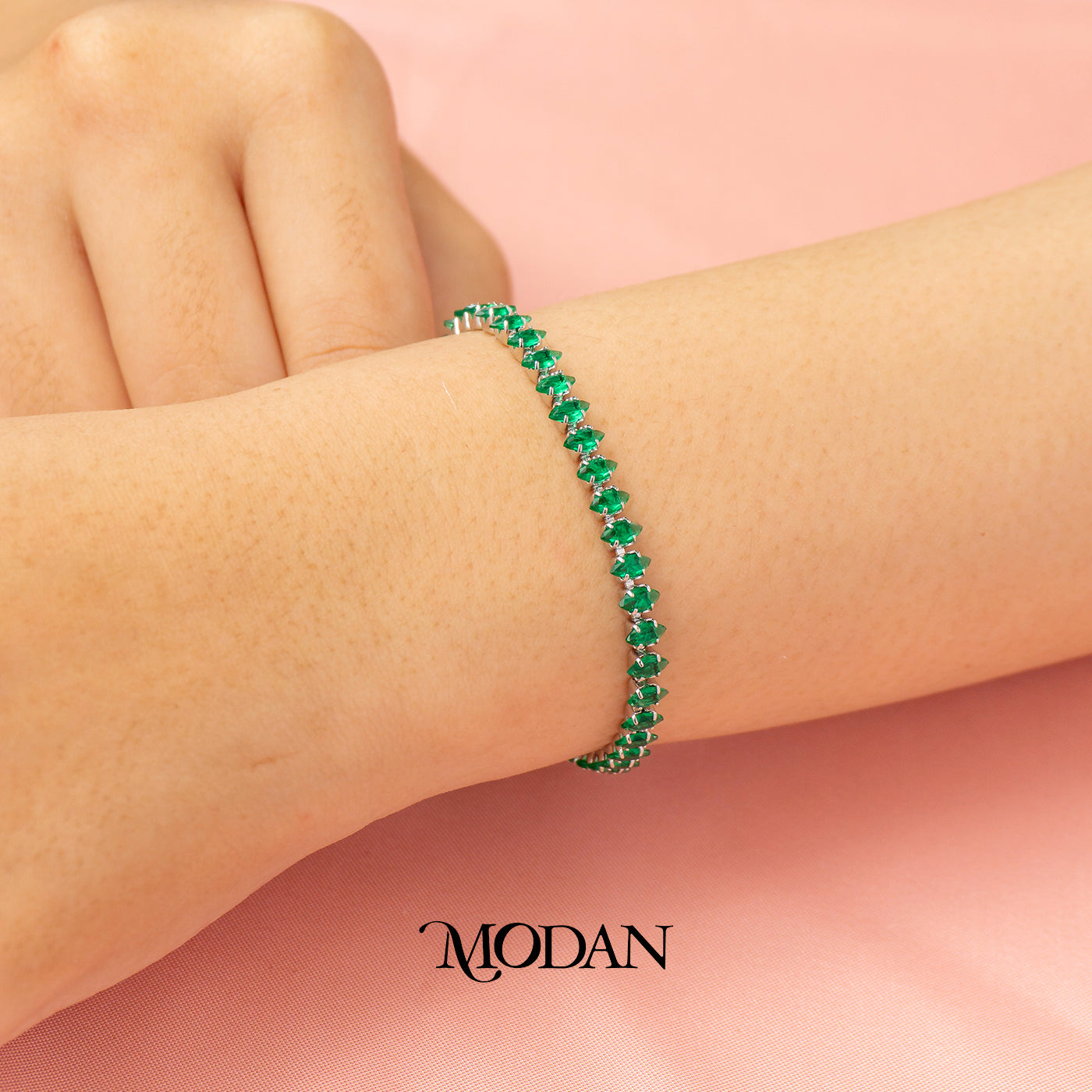 (16.5cm)(5mm) Colorful Marquise Party Tennis Bracelet Gelang Pesta Hypoallergenic Gold Filled