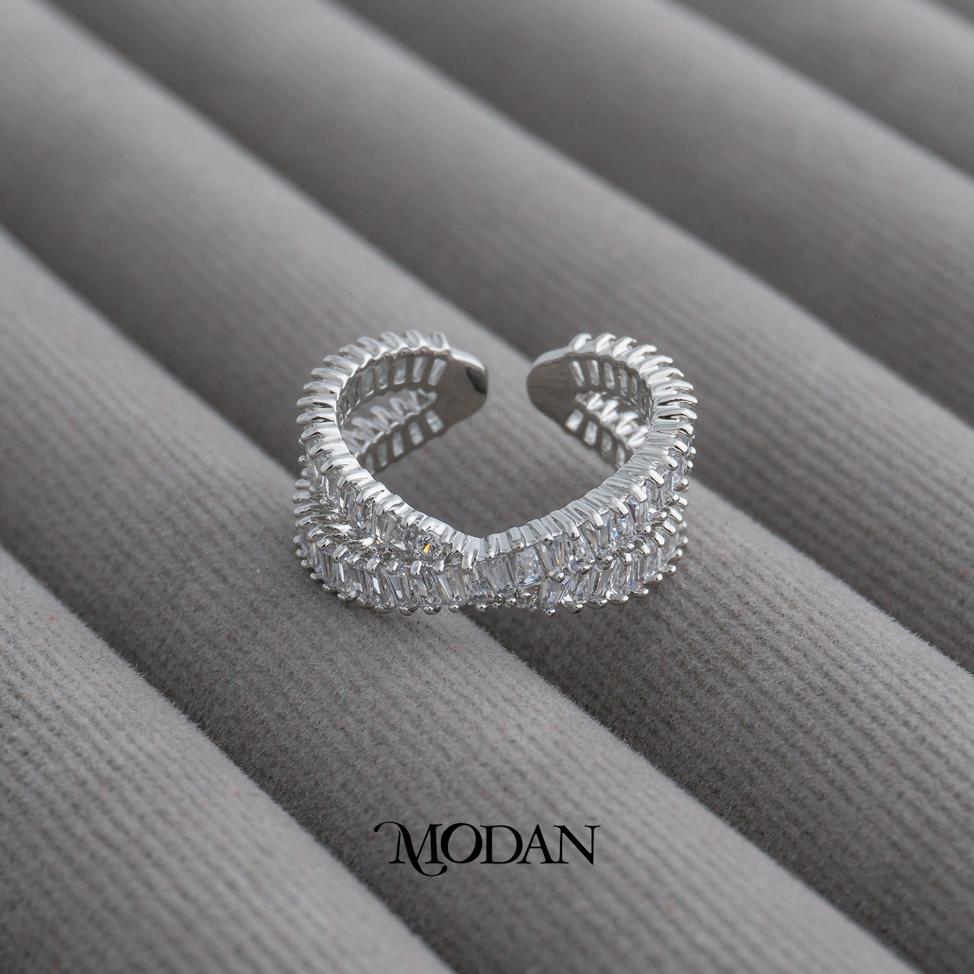 Micro Paved Cross Stackable Adjustable Ring Cincin X Adjustable Hypoallergenic Gold Plated