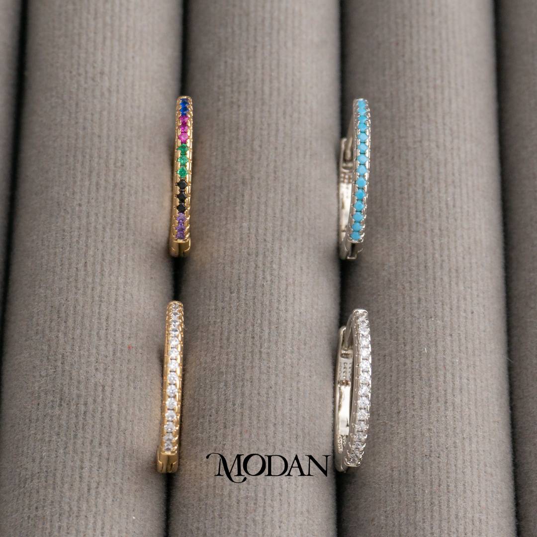 16mm Colorful Mini Hoops Huggies Hoop Earrings Anting Simple Warna Warni Hypoallergenic Gold Filled