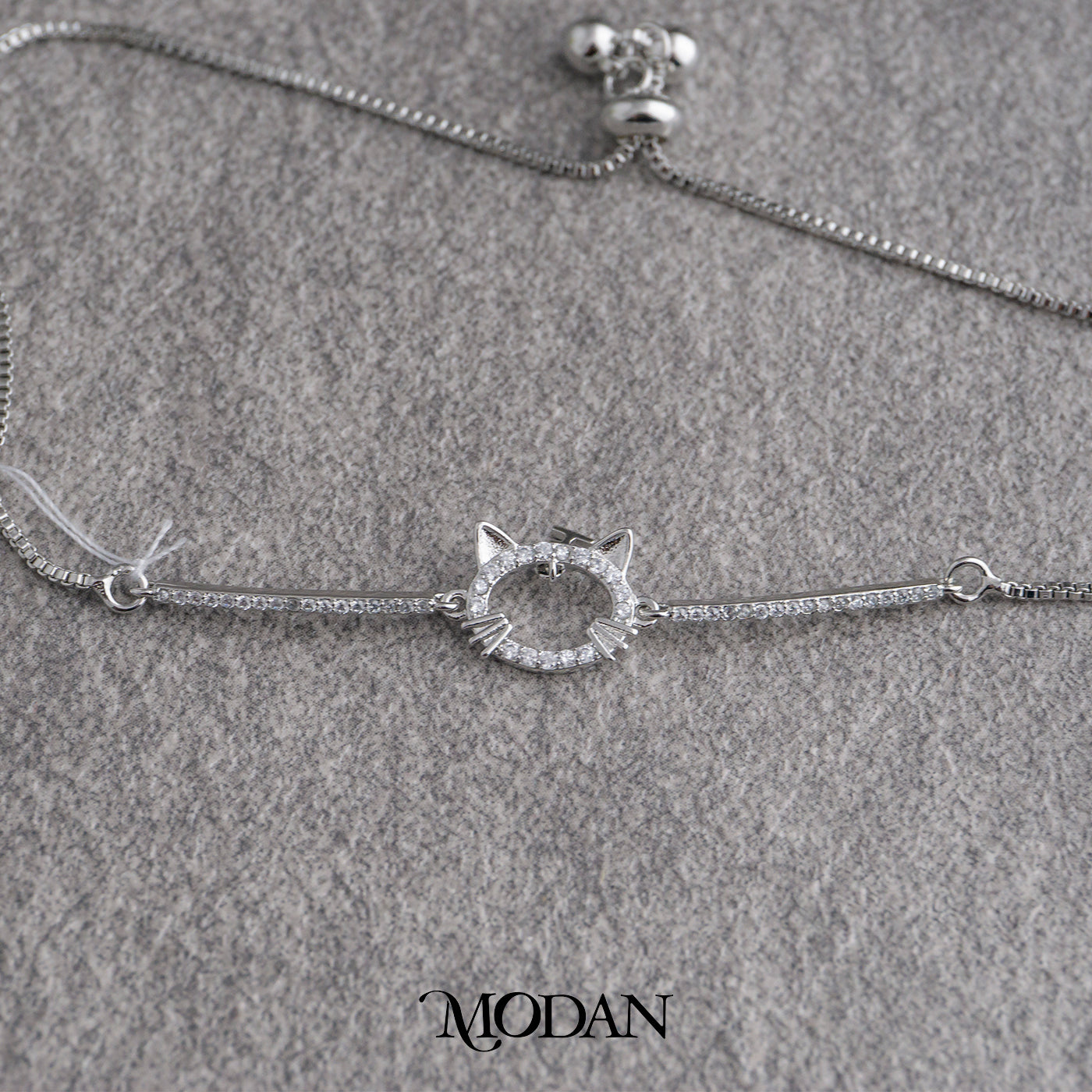 Minimalist Kitty Cat Fishbone Charm Adjustable Bracelet Gelang Serut Hypoallergenic Gold Filled