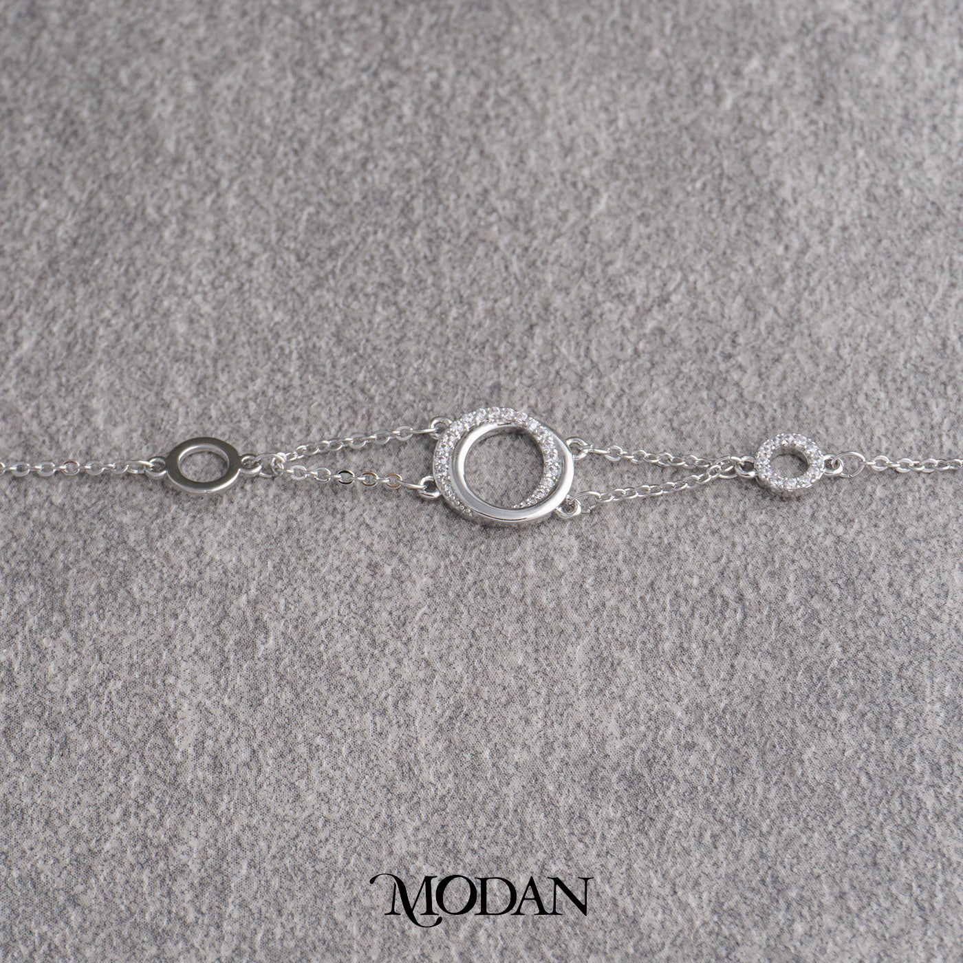 Sparkling Dainty Circle Round Bracelet Gelang Minimalis Hypoallergenic Gold Filled